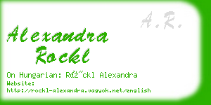 alexandra rockl business card